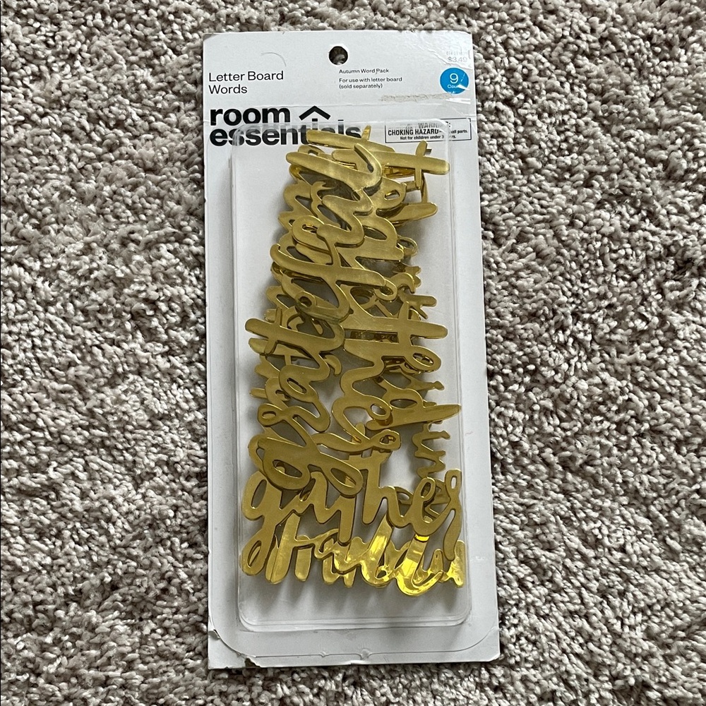 Room Essentials Gold Letter Board Words
